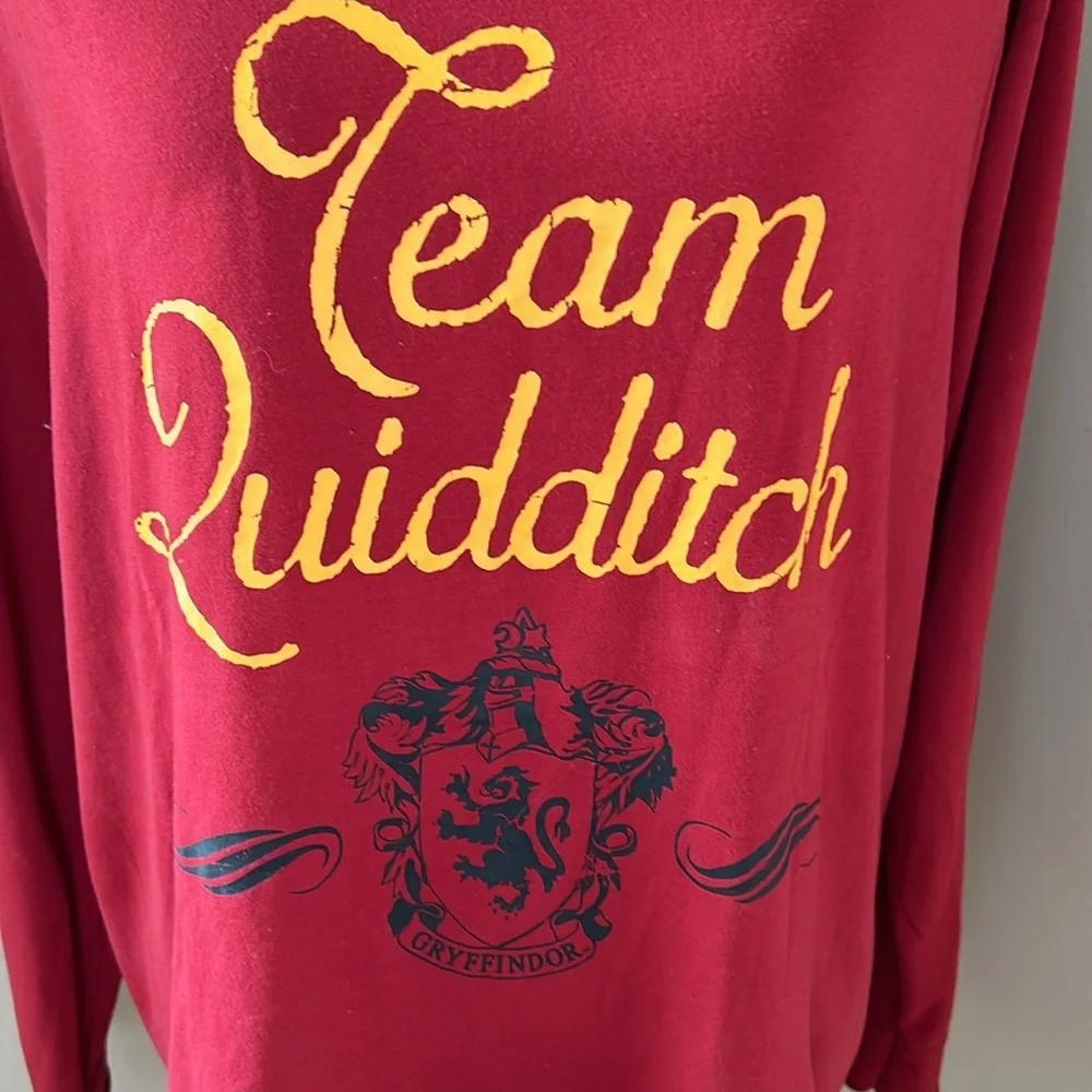 Harry Potter Wizarding World long sleeve, crew neck Team Quidditch tee. Soft. - Picture 2 of 8